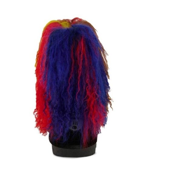 New Bearpaw Boo Boots Genuine Leather Suede Long Fur Sheepskin Black Size 10 - Picture 4 of 12